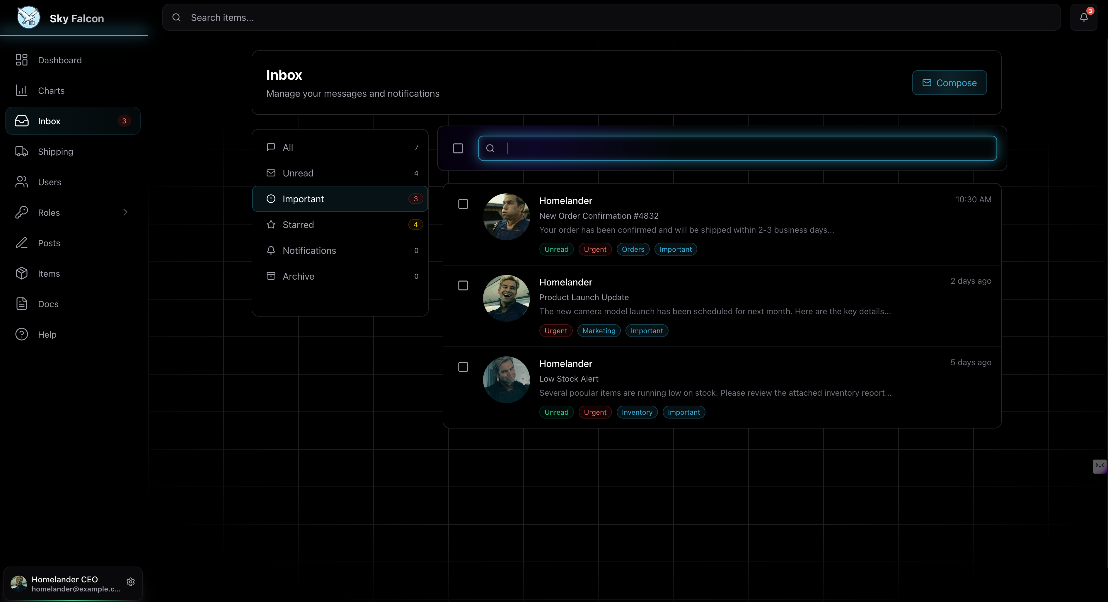 Admin Dashboard